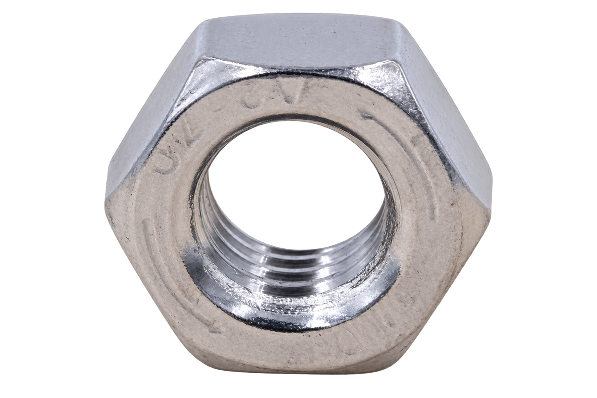 Stainless steel hex nut with internal thread