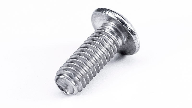 M3 x 6mm Button Head Socket Screw, Stainless Steel 304 — representative product photograph; A2/304 stainless steel ISO 7380-1 button head socket screw